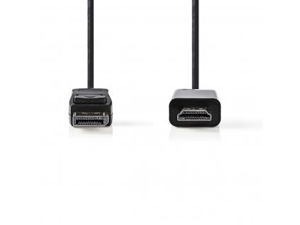Nedis propojovací kabel zástrčka DisplayPort - zástrčka HDMI, 2 m, černá (CCGP37100BK20)