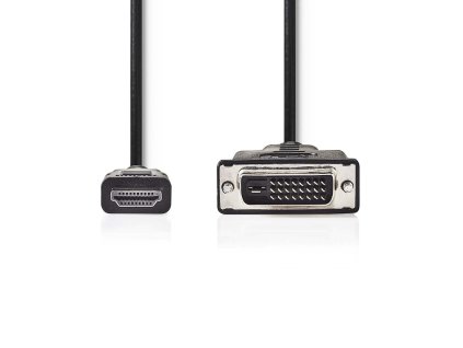 Nedis propojovací kabel zástrčka HDMI™ - zástrčka DVI-D 24+1-Pin, 2 m, černá (CCGP34800BK20)