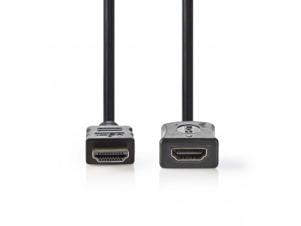 Nedis High Speed HDMI prodlužovací kabel zástrčka HDMI - zásuvka HDMI, 1 m, černá (CVGP34090BK10)