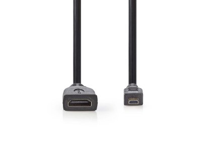 Nedis High Speed HDMI™ kabel zástrčka HDMI micro - zásuvka HDMI , 0.2 m, černá (CVGP34790BK02)