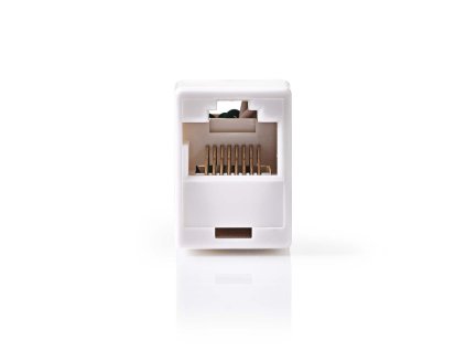 Nedis síťová spojka CAT5 zásuvka RJ45 8P8C – zásuvka RJ45 8P8C, bílá (CCGP89005WT)