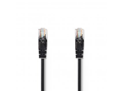 Nedis nestíněný síťový kabel UTP CAT5e, zástrčka RJ45 - zástrčka RJ45, 0.5 m, černá (CCGP85100BK05)