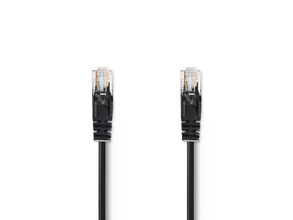 Nedis nestíněný síťový kabel UTP CAT5e, zástrčka RJ45 - zástrčka RJ45, 2 m, černá (CCGP85100BK20)