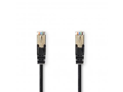 Nedis síťový kabel SF/UTP CAT5e, zástrčka RJ45 - zástrčka RJ45, 1 m, černá (CCGP85121BK10)