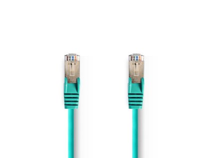 Nedis síťový kabel SF/UTP CAT5e, zástrčka RJ45 - zástrčka RJ45, 3 m, zelená (CCGP85121GN30)