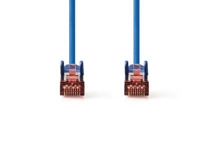 Nedis síťový kabel S/FTP CAT6, zástrčka RJ45 - zástrčka RJ45, 0.15 m, modrá (CCGP85221BU015)