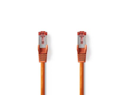 Nedis síťový kabel S/FTP CAT6, zástrčka RJ45 - zástrčka RJ45, 15 m, oranžová (CCGP85221OG150)