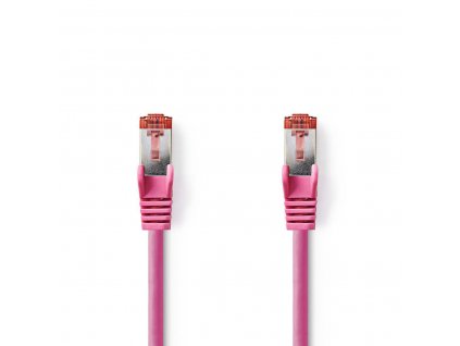 Nedis síťový kabel S/FTP CAT6, zástrčka RJ45 - zástrčka RJ45, 15 m, růžová (CCGP85221PK150)