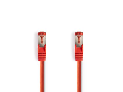 Nedis síťový kabel S/FTP CAT6, zástrčka RJ45 - zástrčka RJ45, 0.15 m, červená (CCGP85221RD015)