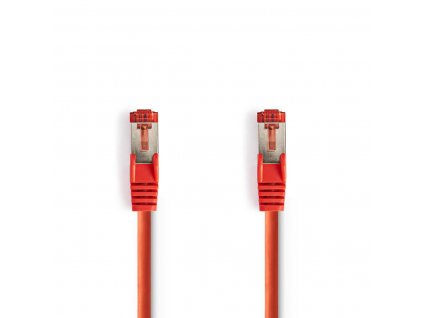 Nedis síťový kabel S/FTP CAT6, zástrčka RJ45 - zástrčka RJ45, 0.25 m, červená (CCGP85221RD025)