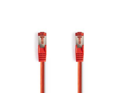 Nedis síťový kabel S/FTP CAT6, zástrčka RJ45 - zástrčka RJ45, 0.5 m, červená (CCGP85221RD05)