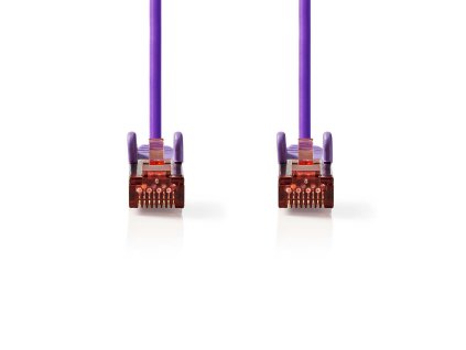 Nedis síťový kabel S/FTP CAT6, zástrčka RJ45 - zástrčka RJ45, 0.15 m, fialová (CCGP85221VT015)