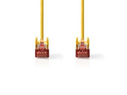 Nedis síťový kabel S/FTP CAT6, zástrčka RJ45 - zástrčka RJ45, 0.15 m, žlutá (CCGP85221YE015)