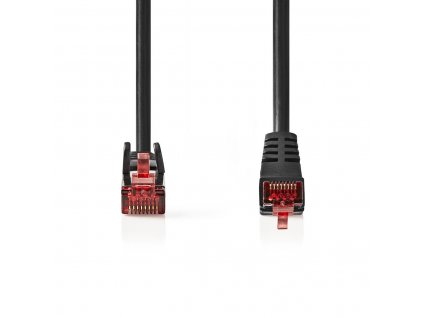 Nedis síťový kabel SF/UTP CAT6, zástrčka RJ45 - zástrčka RJ45 úhlová, 5 m, černá (CCGP85227BK50)