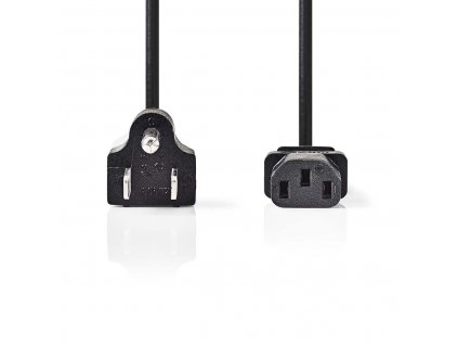 Nedis napájecí kabel zástrčka typ A (USA) - IEC320-C13 černá, 2 m (CEGL11500BK20)