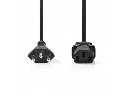 Nedis napájecí kabel zástrčka typ J (Švýcarsko) - IEC320-C13 černá, 5 m (CEGP11200BK50)