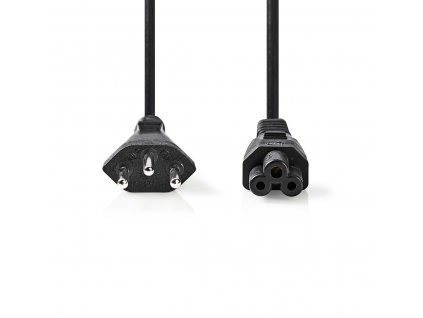 Nedis napájecí kabel zástrčka typ J (Švýcarsko) - IEC320-C5 mickey mouse černá, 2 m (CEGL11220BK20)