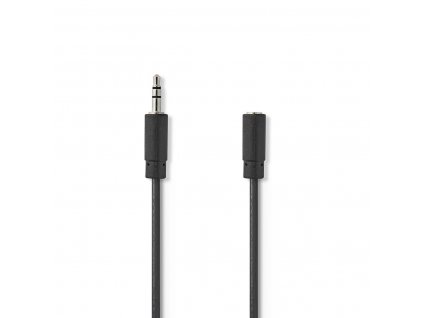 Nedis audio kabel zástrčka Jack 3.5 mm - zásuvka Jack 3.5 mm, 1 m, černá (CAGP22050BK10)