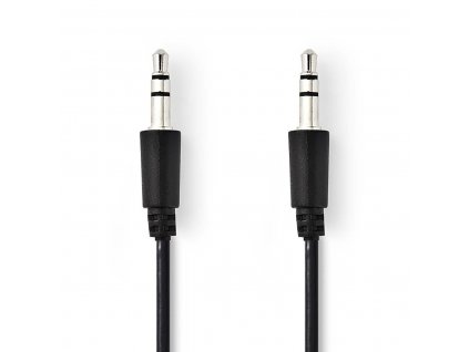 Nedis audio kabel zástrčka Jack 3.5 mm - zástrčka Jack 3.5 mm, 2 m, černá (CAGP22005BK20)