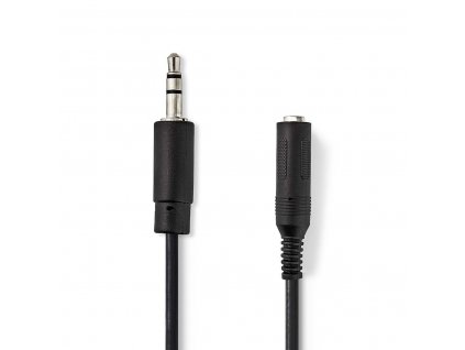 Nedis audio kabel zástrčka Jack 3.5 mm - zásuvka Jack 6.35 mm, 0.2 m, černá (CAGP22550BK02)