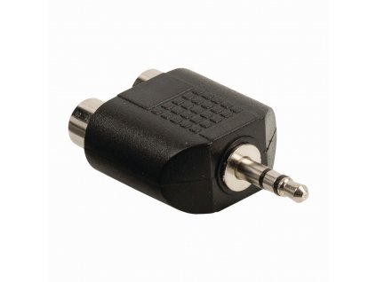 Adaptér Jack 3.5mm stereo zástrčka - 2x CINCH zásuvka, zlacený (CAGB22940BK)