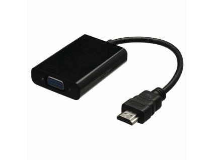 Kabel HDMI – VGA | HDMI Konektor - VGA Zásuvka | 0,2 m | Černá barva