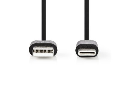USB 2.0 kabel | Typ-C Zástrčka - A Zástrčka | 1 m | Černá barva