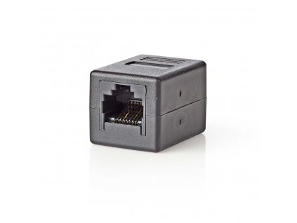 Nedis síťová spojka CAT5 zásuvka RJ45 8P8C – zásuvka RJ45 8P8C, černá (CCGB89000BK)