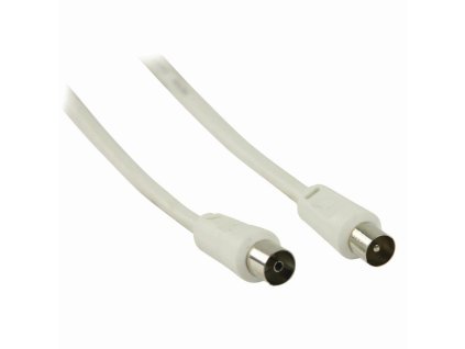 Koaxiální Kabel 90 dB | IEC (Koaxiální) Zástrčka - IEC (Koaxiální) Zásuvka | 5 m | Bílá barva