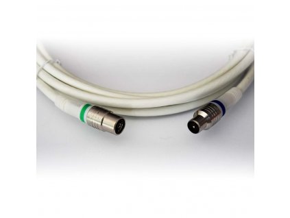 Technetix anténní kabel 105 dB zástrčka Coax - zásuvka Coax, 5 m, bílá (TN-RLA10-5.0B)