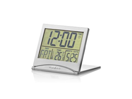 Nedis CLDK002SR cestovní digitální budík s teploměrem