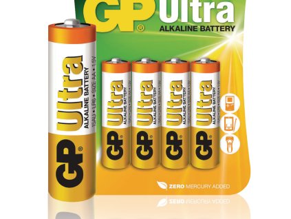 Alkalická baterie GP Ultra AA 1.5 V, 4ks, GPB1014