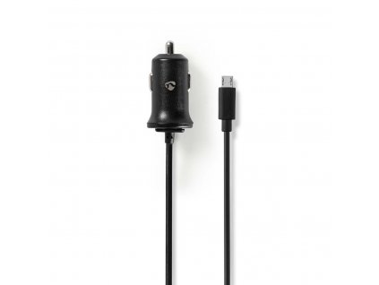 Nedis CCHAM240ABK automobilový USB nabíjecí adaptér 2.4 A s micro USB, černá