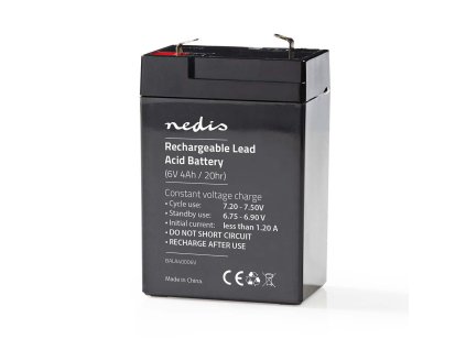 Nedis olověná baterie 6V, 4Ah, 70 x 47 x 101 mm (BALA40006V)
