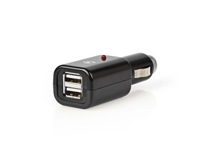 Nedis CCHAU102ABK duální automobilový USB nabíjecí adaptér 12/24V, 2 x 500 mA