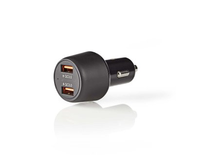 Nedis CCQC600ABK duální automobilový USB nabíjecí adaptér 3 A / 2 x USB Quick Charge 3.0) / černá