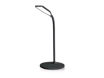 Nedis LTLGQ3M1BK LED stolní lampa / dotykové ovládání / bezdrátová Qi nabíječka / 1 A / 5 W / černá