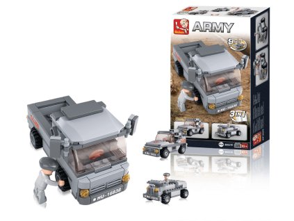 Sluban série Army Creator - Vojenský Transportér 3 v 1 M38-B0537E