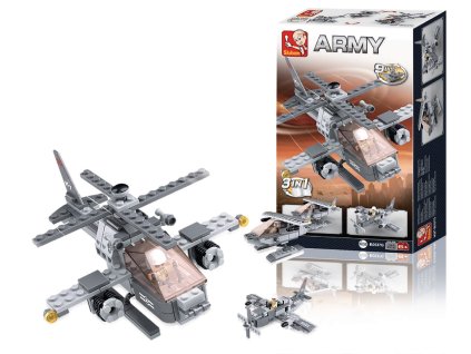 Sluban série Army Creator - Bitevní helikoptéra 3 v 1 M38-B0537G