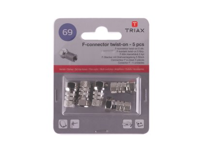 Triax T153254 konektor F twist-on, 5 ks