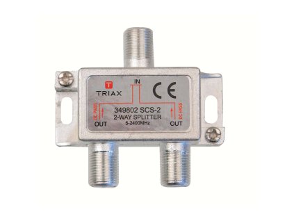 Triax Satelitní Rozbočovač F-konektor 6.2 dB / 5-2400 MHz - 2 Výstupy (100349802)