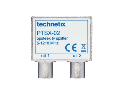 Technetix pasivní anténní rozbočovač 5-1218 MHz, 4.3 dB, 2x výstup (TN-PTSX-02B)