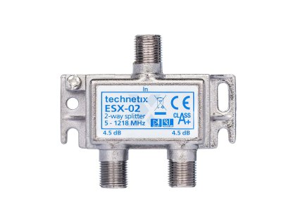 Technetix pasivní anténní rozbočovač 5-1218 MHz, 3.8 dB, 2x výstup (TN-ESX-02B)
