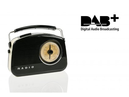 Nedis RDDB5000BK retro radiopřijímač DAB+ / FM / AM / AUX, černá