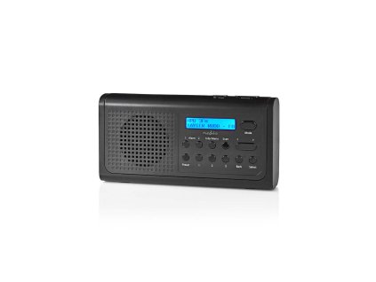 Nedis RDDB1500BK radiopřijímač DAB+ / FM, 3W, budík, 20 předvoleb