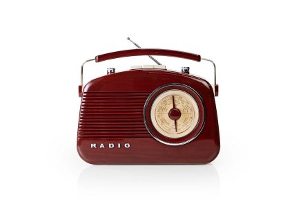 Nedis RDFM5000BN retro radiopřijímač AM / FM, hnědá