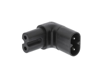 Redukce napájecí síťová IEC-320-C8 na IEC-320-C7 úhlová černá (PCGP11912BK)