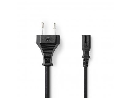 Nedis napájecí kabel zástrčka EURO - IEC-320-C7, 2 m, černá (PCGP11040BK20)