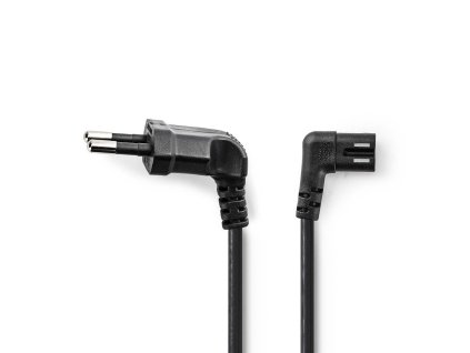Nedis napájecí kabel zástrčka EURO - IEC-320-C7, černý, 2 m (PCGP11055BK20)