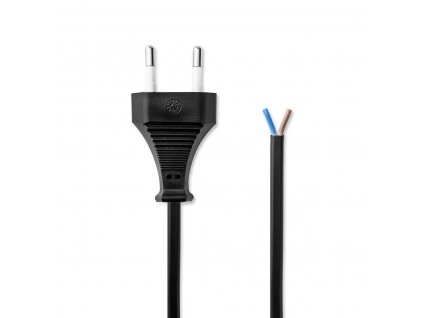 Napájecí flexo Euro kabel 2 x 0.75 mm, 2 m, černá (PCGP11700BK20)